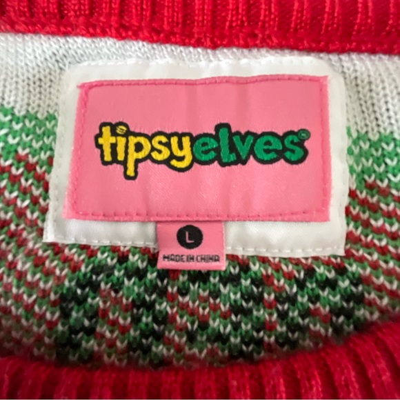 Tipsy Elves Women’s Drinking Game Ugly Christmas Sweater Size Large (N1) - Picture 7 of 8